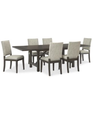 Parker Mocha Dining Furniture, 7-Pc Set (Table & 6 Side Chairs), Created for Macy's