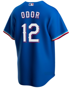 NIKE MEN'S ROUGNED ODOR TEXAS RANGERS OFFICIAL PLAYER REPLICA JERSEY