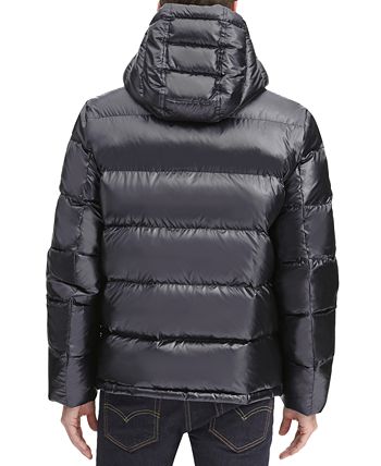 Tommy Hilfiger Men's Pearlized Performance Hooded Puffer Coat & Reviews ...