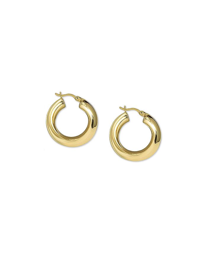 Argento Vivo Small Tube Hoop Earrings in 18k Gold-Plated Sterling ...