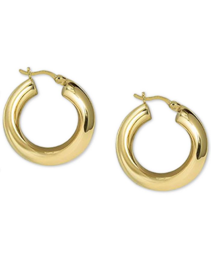 Argento Vivo Small Tube Hoop Earrings in 18k Gold-Plated Sterling ...