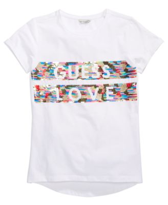 guess sequin t shirt