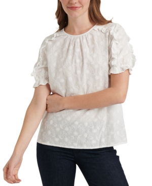 image of Lucky Brand Polka-Dot Top