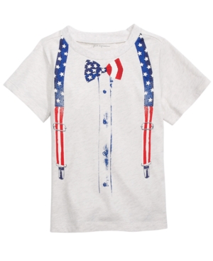 First Impressions Baby Boys Red White & Blue Bowtie T-Shirt Created for Macy's