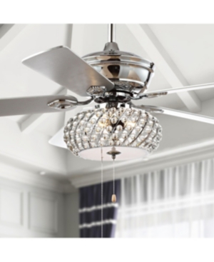 JONATHAN Y CRISTA 52" 3-LIGHT, WOOD LED CEILING FAN 