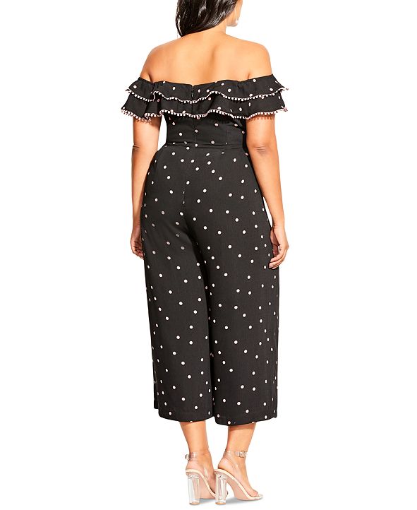 City Chic Trendy Plus Size Blush Spot Jumpsuit & Reviews ...