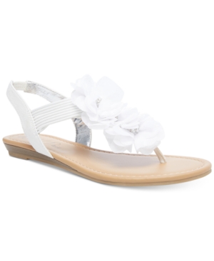 Wild Pair Sari Floral Embellished Flat Sandals Created for Macy's Women's Shoes