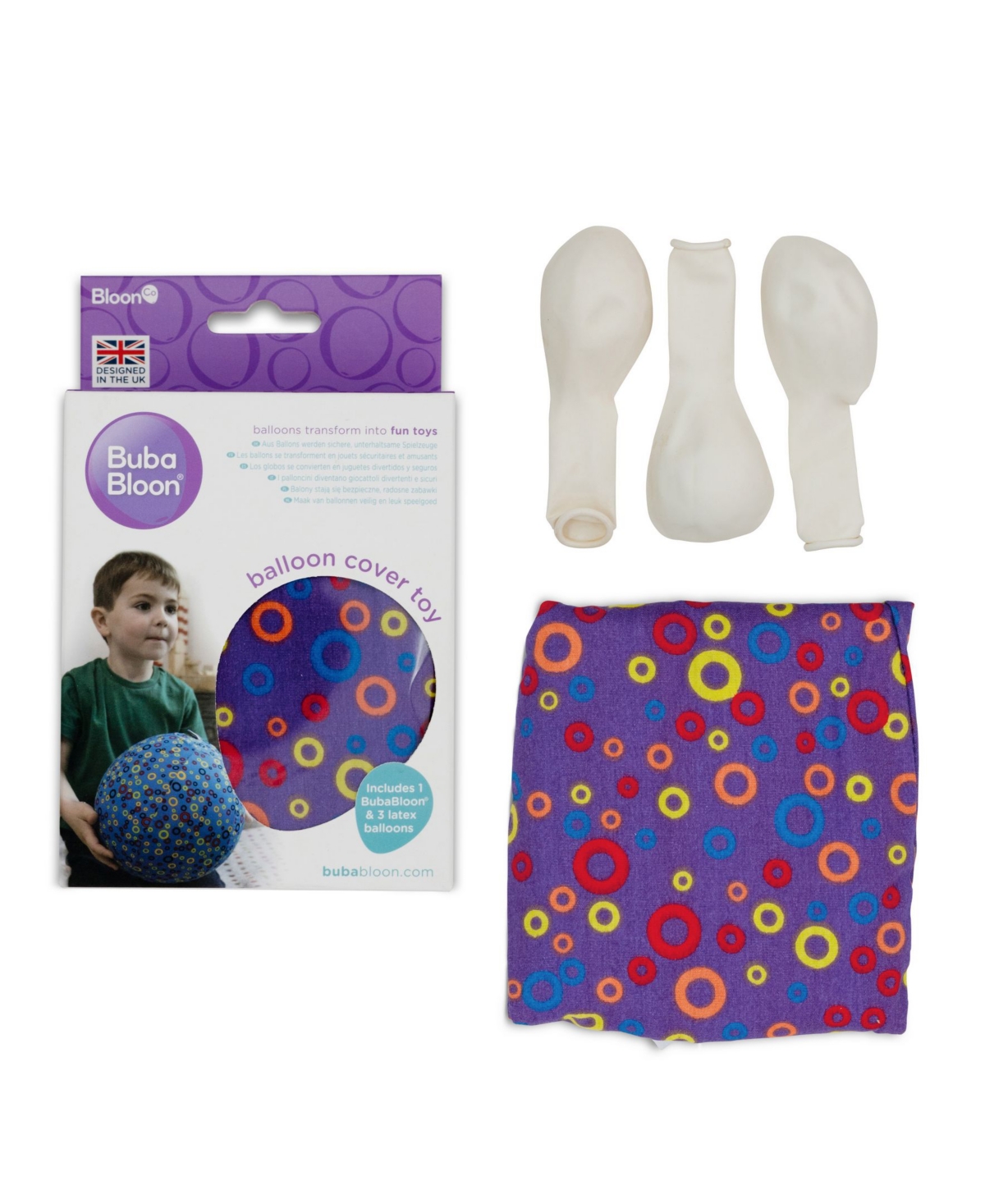 Bubabloon Circles Cotton Balloon Cover Toy In Red