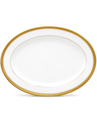 Noritake Crestwood Gold Oval Platter - Macy's