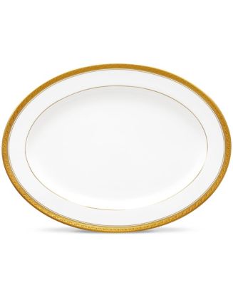 Noritake Crestwood Gold Oval Platter - Macy's