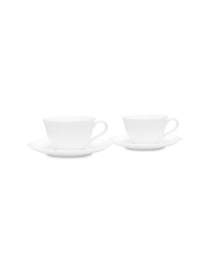 Noritake Cher Blanc Cup & Saucer Set/2 , In White