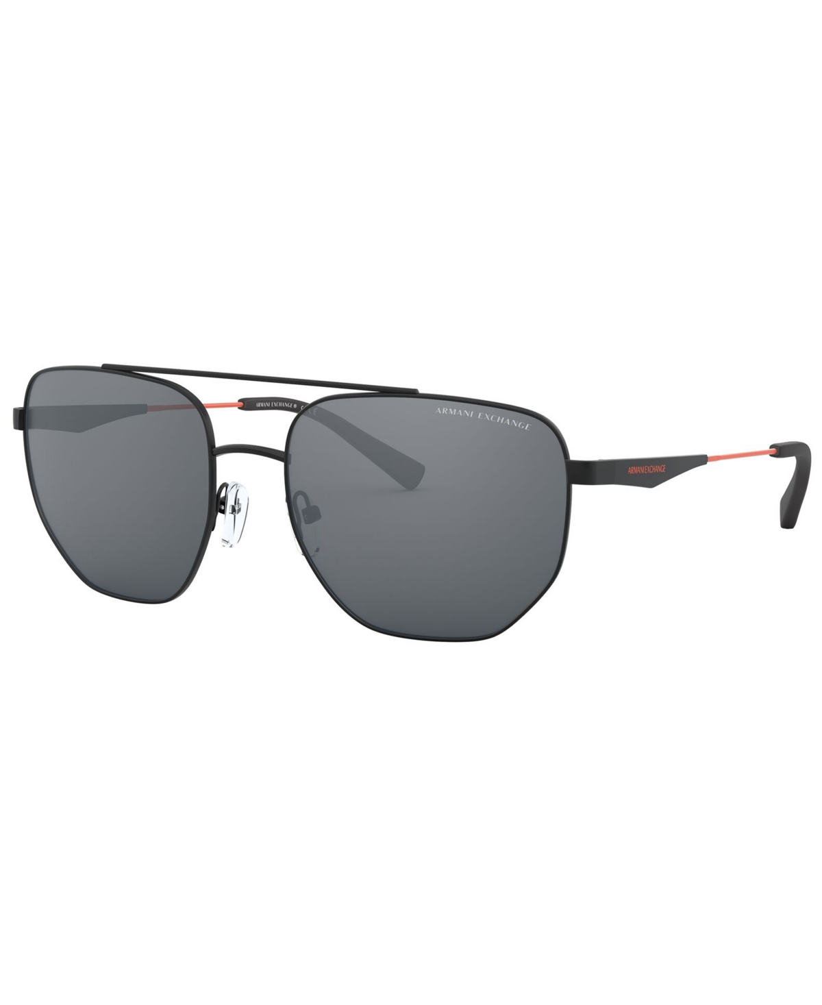 Ax Armani Exchange Armani Exchange Men's Sunglasses, Ax2033s In Matte Black,light Grey Mirror Black
