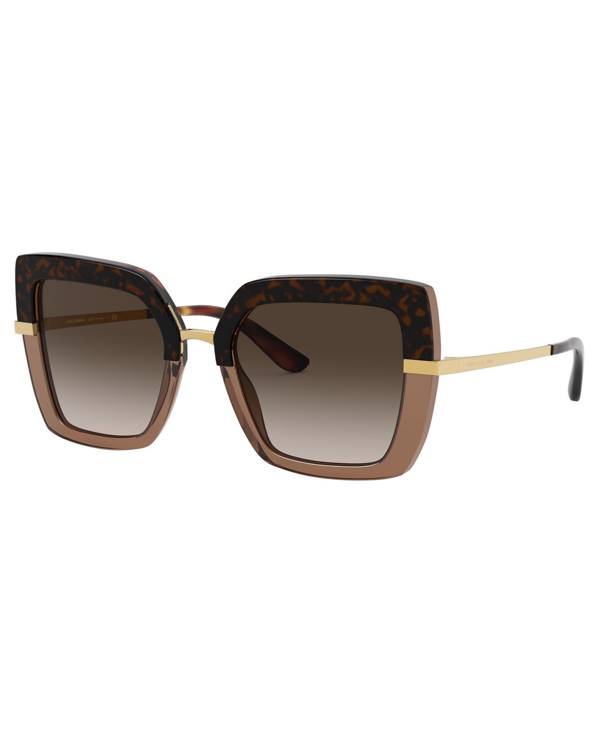 Dolce & Gabbana Women's Sunglasses, Dg4373 In Top Havana On Transp Brown,brown Gradien