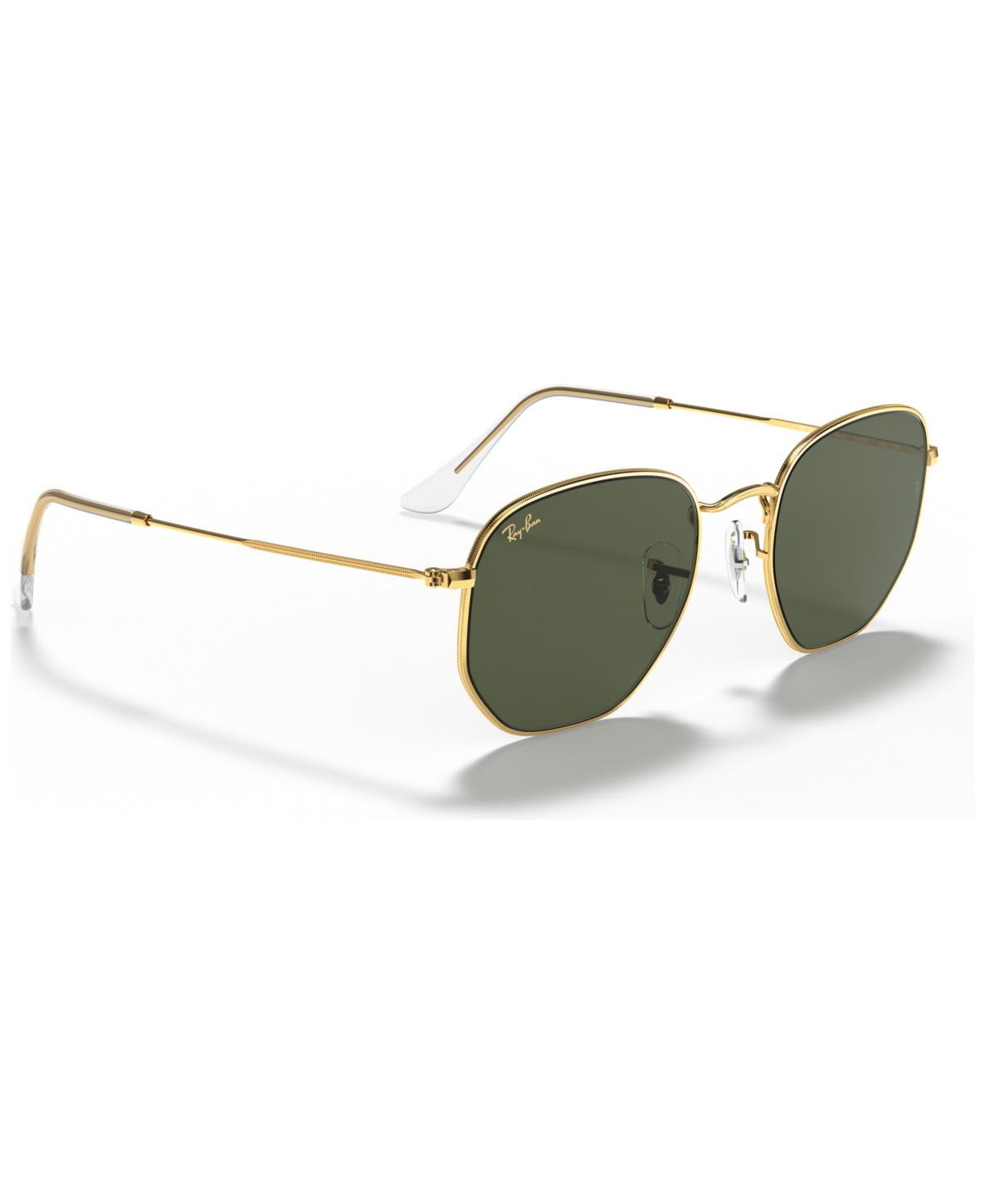 Ray Ban Hexagonal Legend Gold Green Classic G-15 Unisex Sunglasses Rb3548 919631 51 In Gold Legend,green