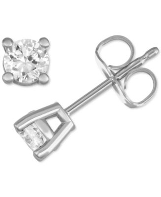 Silver Lab Created Diamond store Earrings