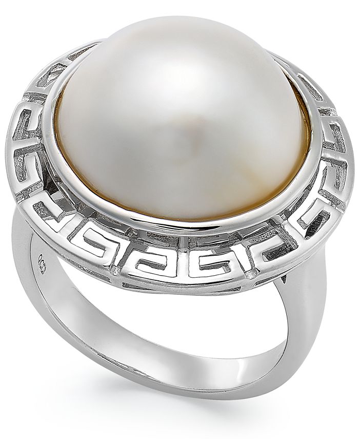 Macy's Pearl Ring, Sterling Silver Cultured Freshwater Pearl Round Ring