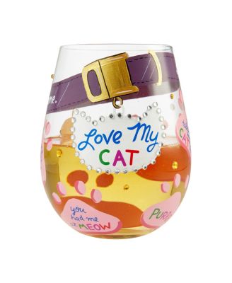 LOLITA Love My Cat Stemless Wine Glass