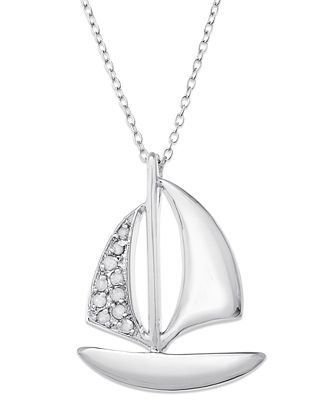 sailboat diamond necklace