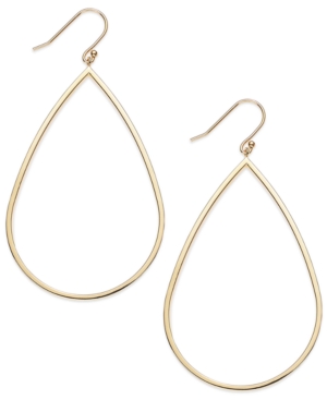image of 14k Gold Vermeil Earrings, Teardrop Dangle Earrings