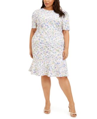 ruffle hem dress plus size