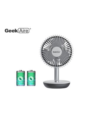 Geek Aire - GF5W 6-In. Rechargeable Personal Fan White