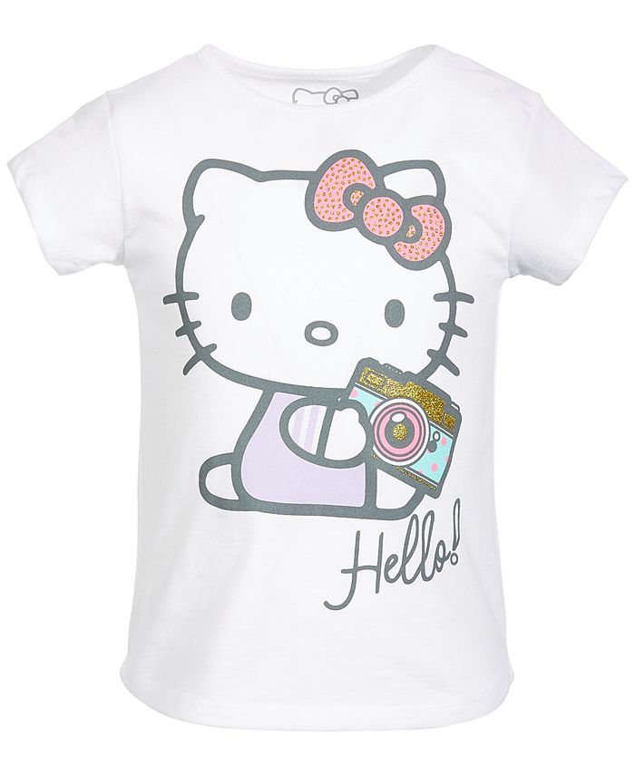 HELLO KITTY on Diamond- Girls lg - Long sleeve T-Shirt hoodie