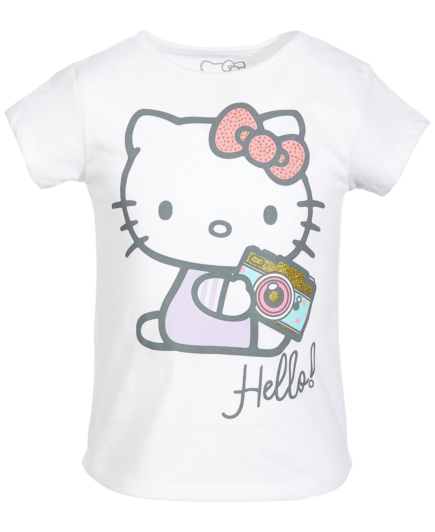 Girls' 4-6X Hello Kitty Camera Short-Sleeve T-Shirt