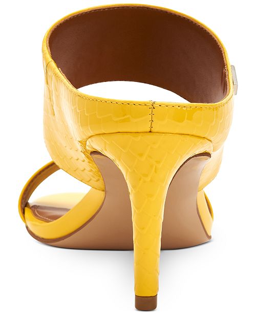 calvin klein women's cecily slip on heeled dress sandals