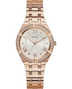 image of Guess Women-s Rose Gold-Tone Stainless Steel Bracelet Watch 36mm