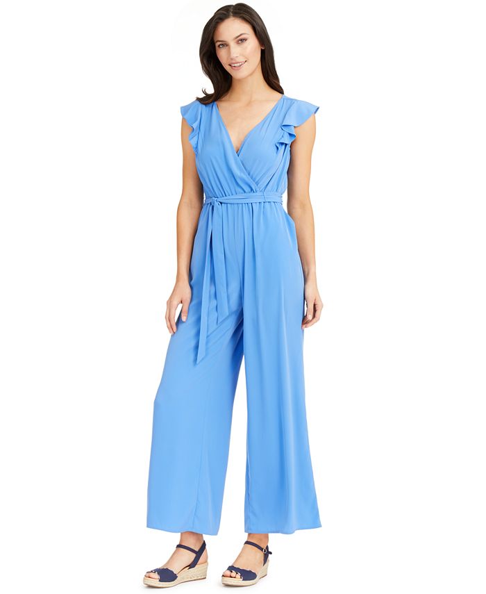 Macy's blue cheap jumpsuit
