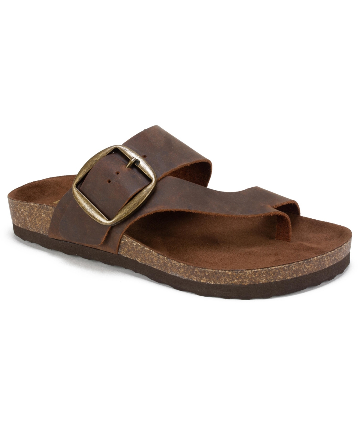 Shop White Mountain Women's Harley Footbed Sandals In Brown,leather