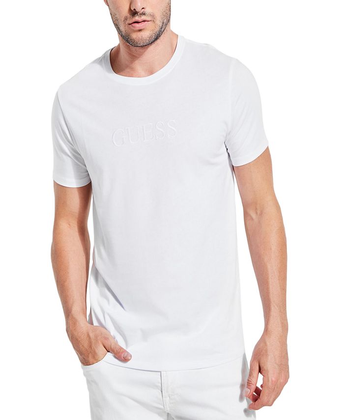 GUESS Men's Embroidered Logo T-shirt - Macy's