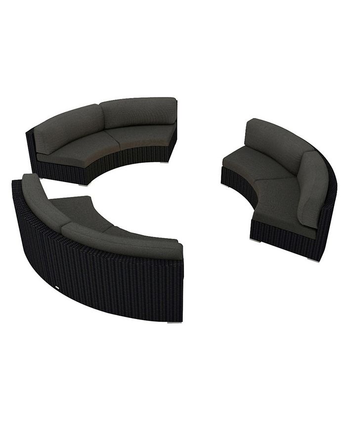 Harmonia Living Urbana 3 Piece Curve Sectional Set Macy's