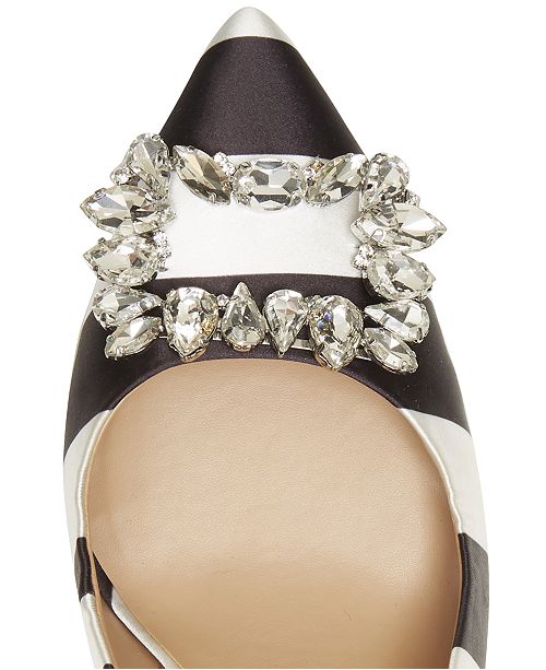 Inc International Concepts Inc Women S Kenina Crystal Ornament Slingback Heels Created For Macy S Reviews Heels Pumps Shoes