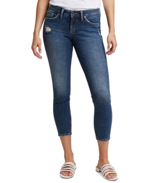 image of Silver Jeans Co. Suki Ripped Cropped Skinny Jeans