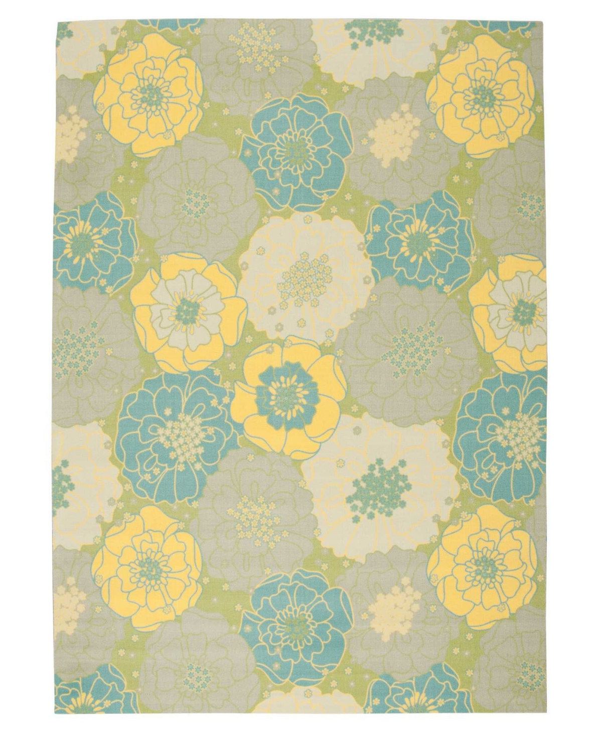 Long Street Looms Backyard BAC021 7'9in x 10'10in Outdoor Area Rug - Green