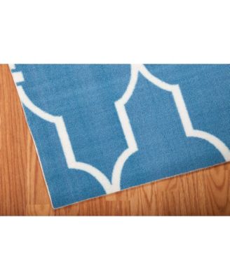 Backyard BAC087 Navy 7'9" x 10'10" Outdoor Area Rug