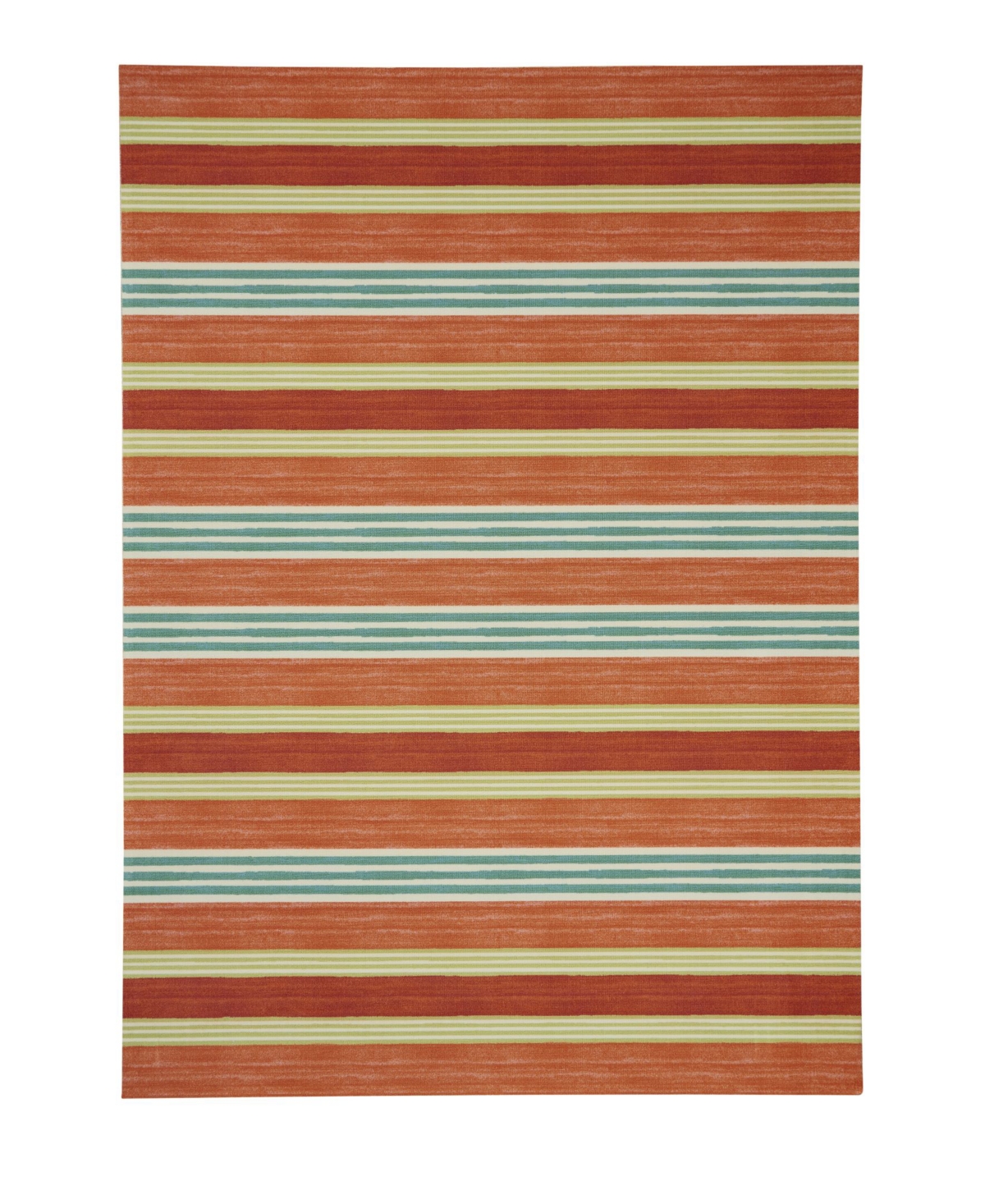 Long Street Looms Shady Brights SHA71 Orange 7'9in x 10'10in Outdoor Area Rug - Orange