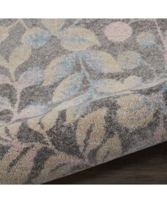 Peace PEA03 Gray 2'3" x 7'3" Runner Rug