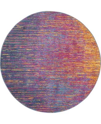 Passion PSN09 Multi 5'3" Round Area Rug
