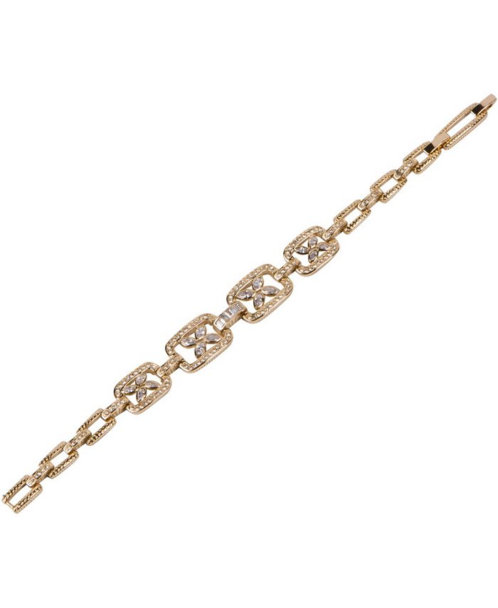 Grace Kelly Collection 18k Gold Plated Morning Flower Bracelet - Macy's
