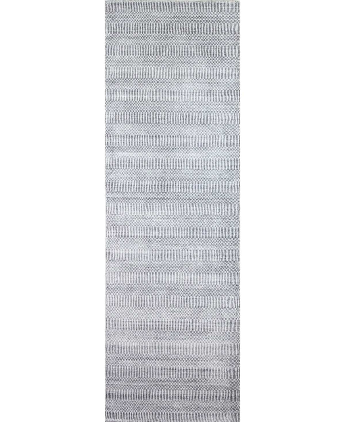 Closeout! Bb Rugs Forge M144 2'6in x 8' Runner Rug - Silver