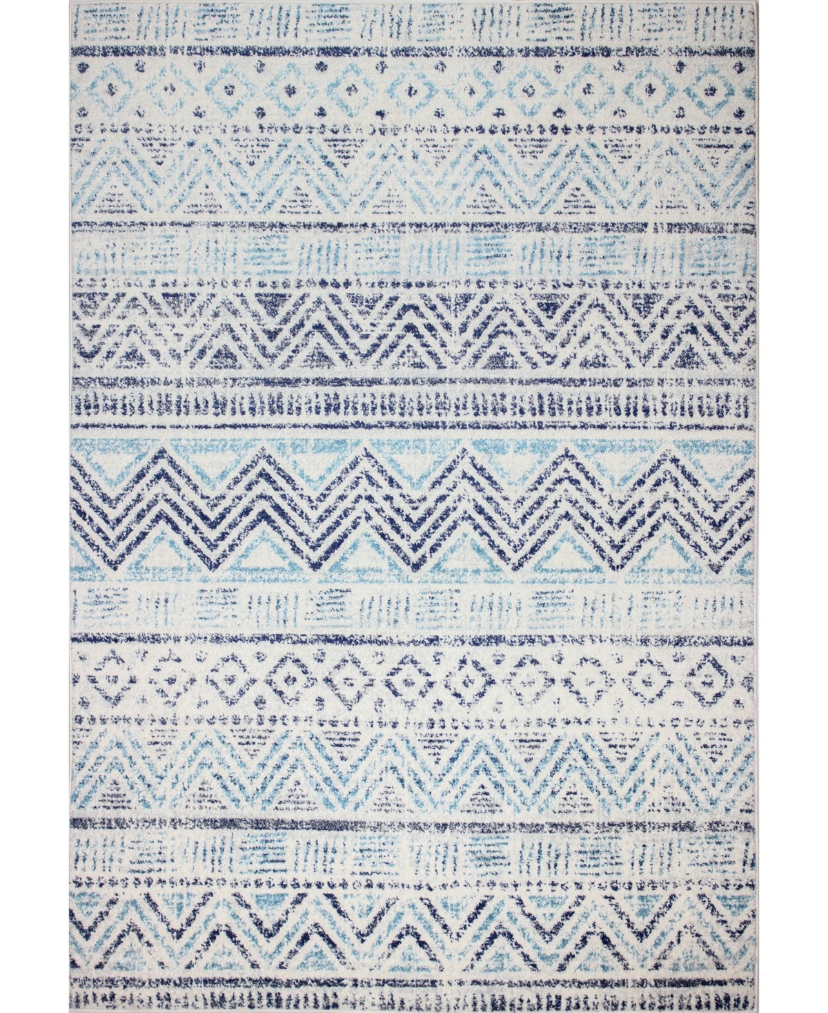 Closeout! Bb Rugs Cassius M147 7'6in x 9'6in Area Rug - Ivory and Blue