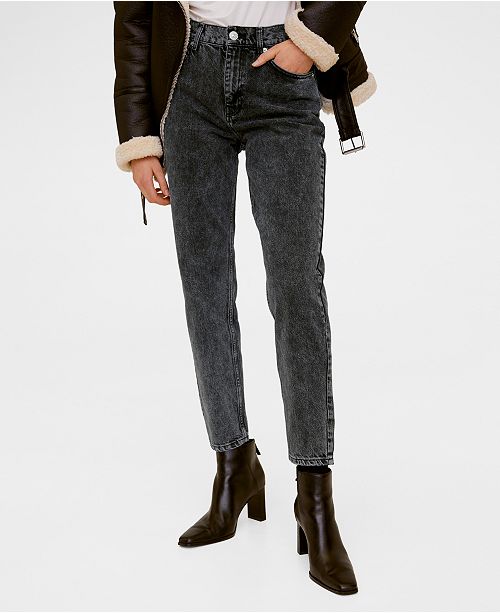 mom fit jeans black
