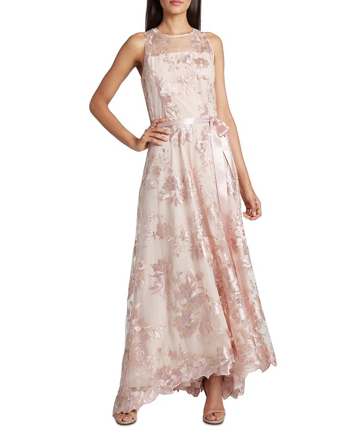 Tahari ASL Embroidered-Sequin Gown - Macy's