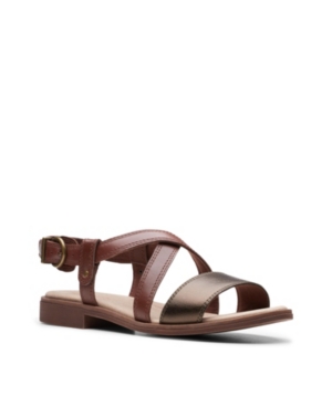 image of Clarks Collection Women-s Declan Spring Flat Sandals Women-s Shoes