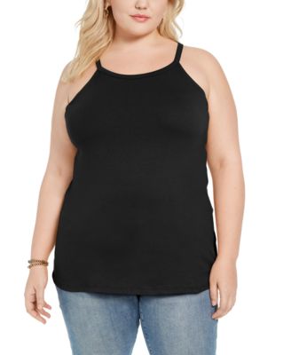plus size black halter top