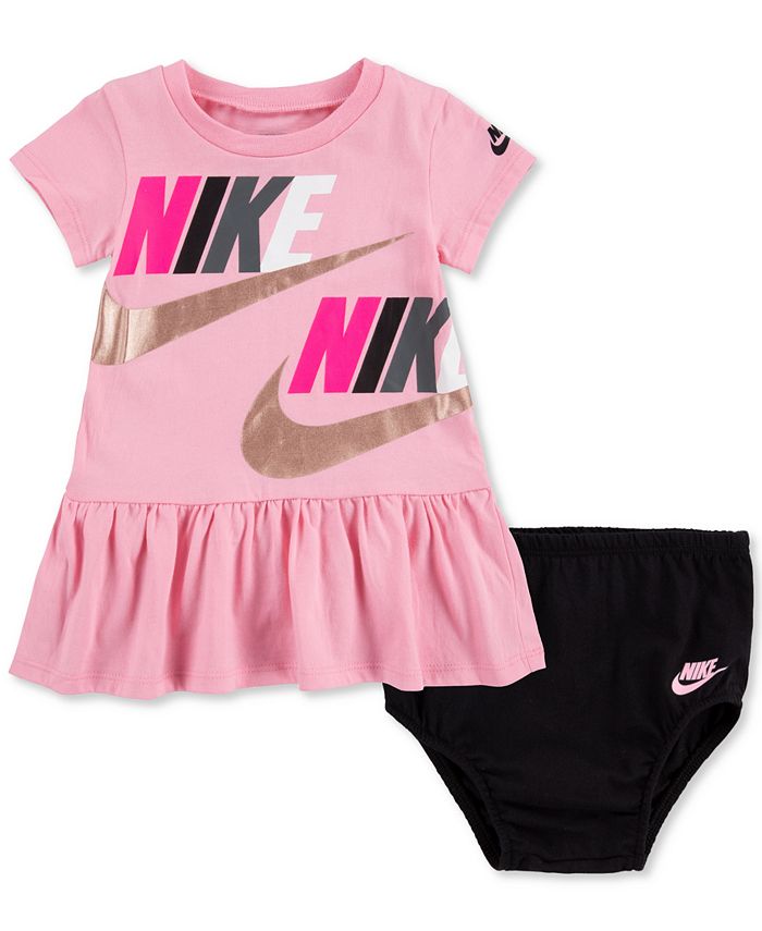 Nike Baby Girls' Peplum T-Shirt Dress with Diaper Cover & Reviews ...