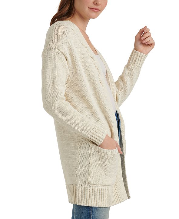 Lucky Brand Cable Open-Front Cardigan & Reviews - Sweaters - Women - Macy's