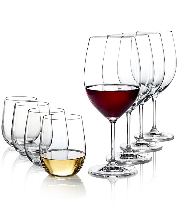 Riedel Vinum and O Chardonnay Wine Glasses 8 Piece Value Set
